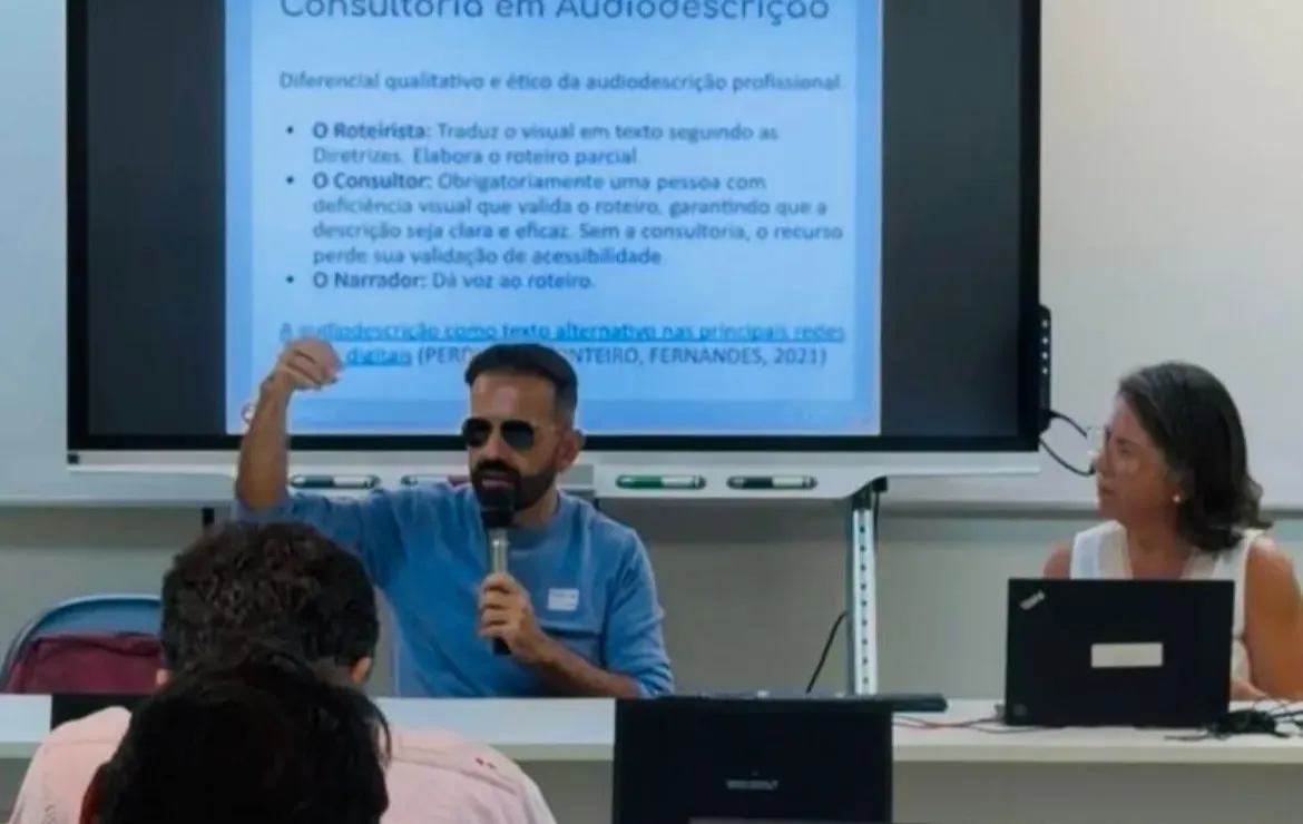 IERBB/MPRJ realiza terceira aula da oficina prática sobre acessibilidade web, focada em audiodescrição