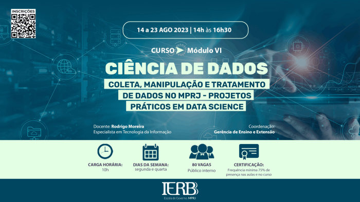 IERBB encerra sexto módulo do curso sobre “Coleta, Manipulação e Tratamento de Dados no MPRJ